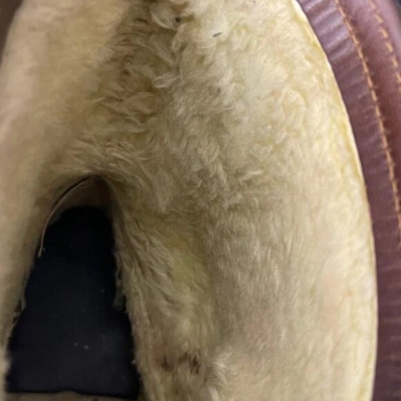 G.H. Bass & Co Wilton Brown Leather Boots Fur Pull On Men's Size 9 US - Picture 9 of 14